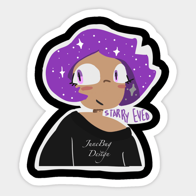 Starry Eyed Sticker by MyTeeGraphics